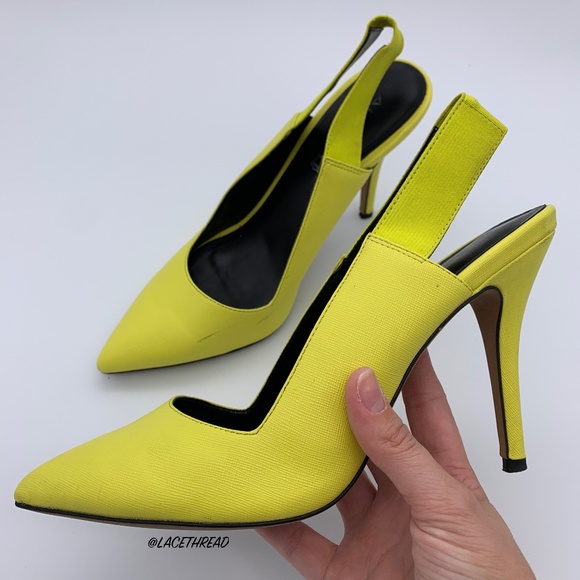 Aldo Shoes - Aldo - Lime Slingback Pointed Toe Pump Criewiel